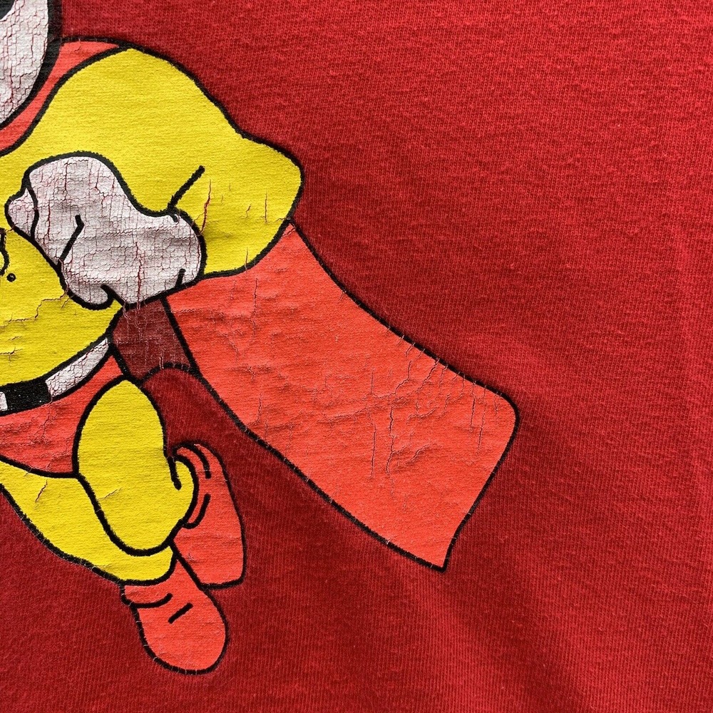 VTG Hanes Beefy T-Shirt Adult XL X-Large Pringles Man Superhero Chips Snacks Red - Picture 5 of 14